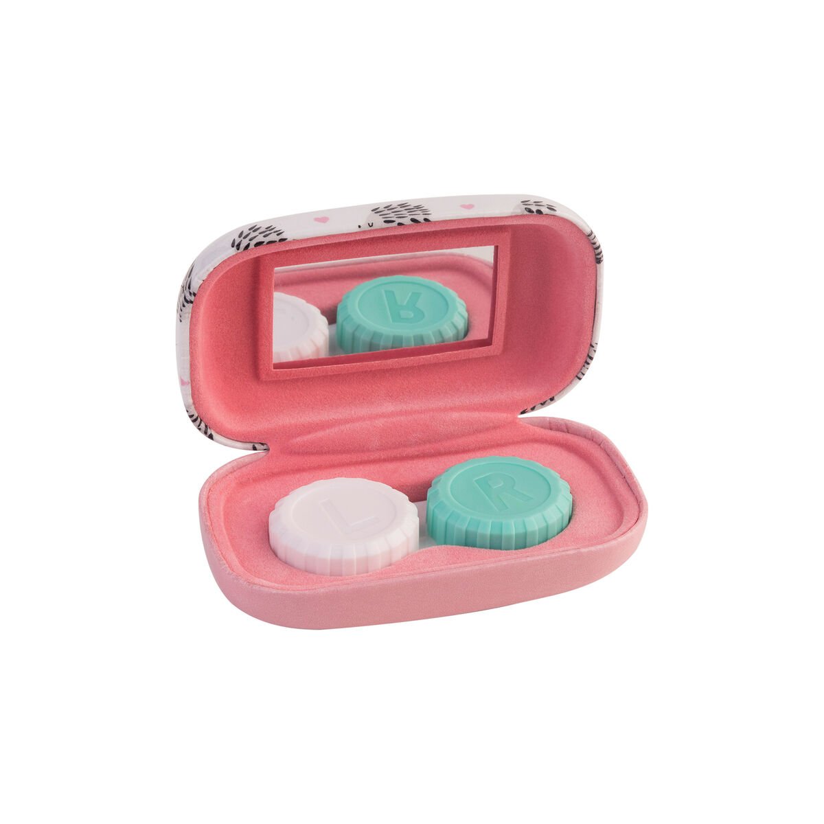 Contact Lens Case With Mirrors, , zoo