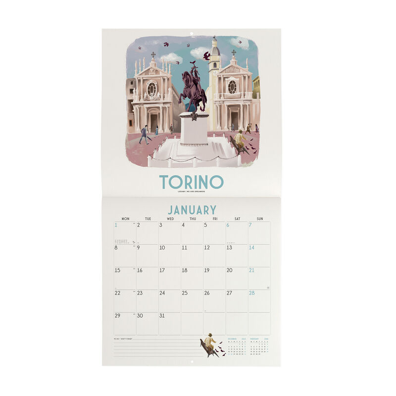 Wall Calendar 2024 - 30 x 29 Cm ITALY