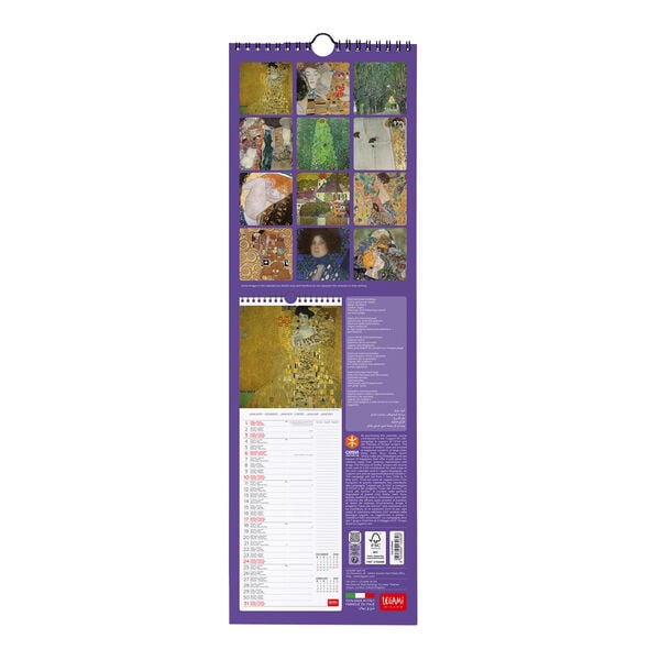 Calendario da Parete 2027 - 16 x 49 cm - Gustav Klimt