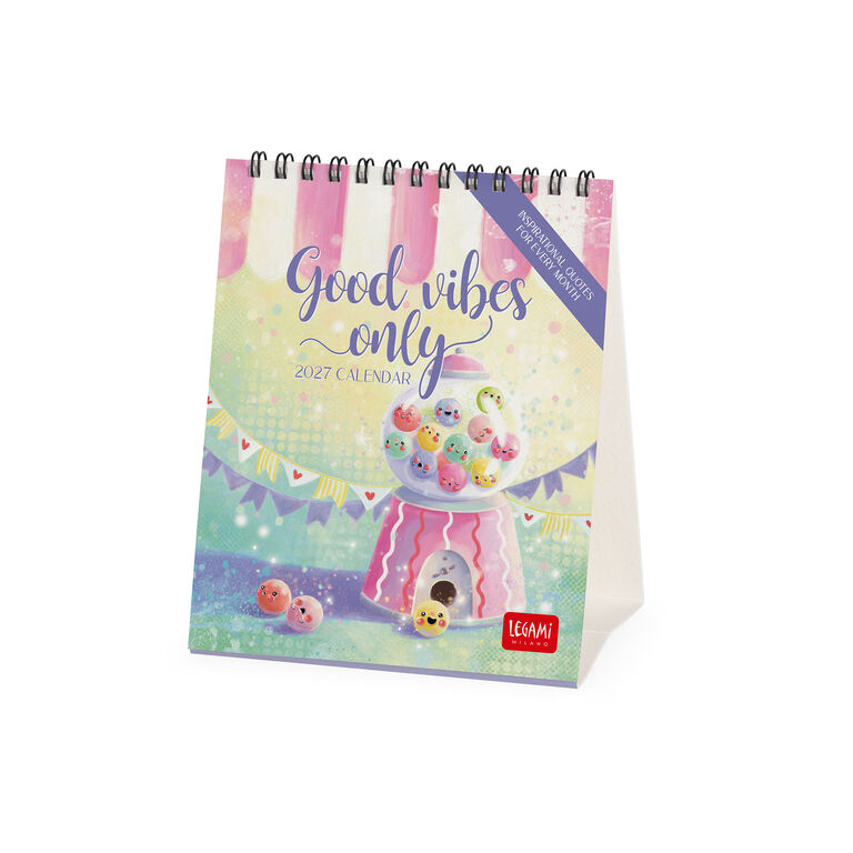Calendario da Tavolo 2027 - 12 x 14,5 cm - Good Vibes Only Calendario da Tavolo 2027 - 12 x 14,5 cm - Good Vibes Only