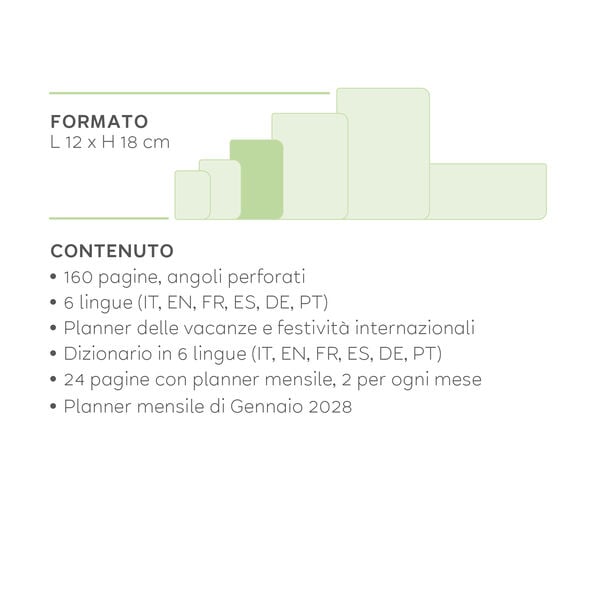 Agenda 12 Mesi Settimanale Medium 2027 - Sunset Vibes