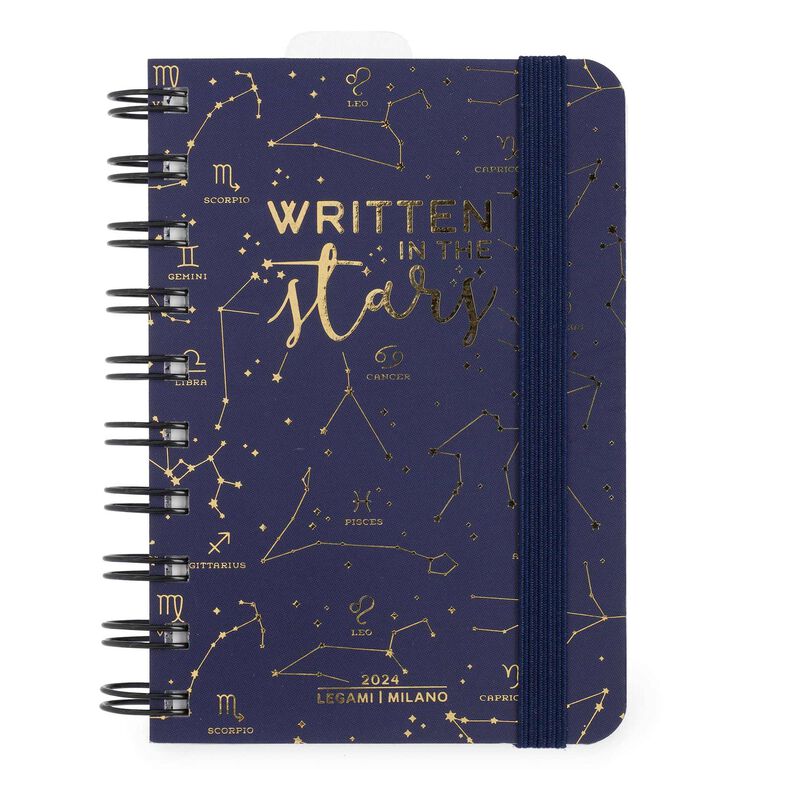 12-Month Daily Diary - Small - Spiral Bound - 2024 STARS 