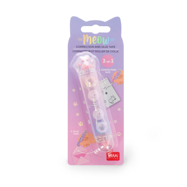 Correttore A Nastro Portatile Mentin - Artiglio Di Gatto Adesivo 5mm X 6m - Cancelleria Scuola E Ufficio (Colore Casuale)