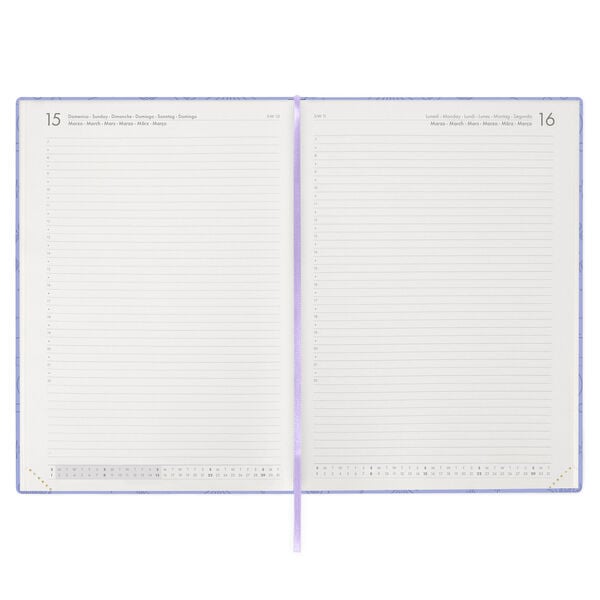 13-Month Maxi Daily Diary 2027 - Cosmic Lilac