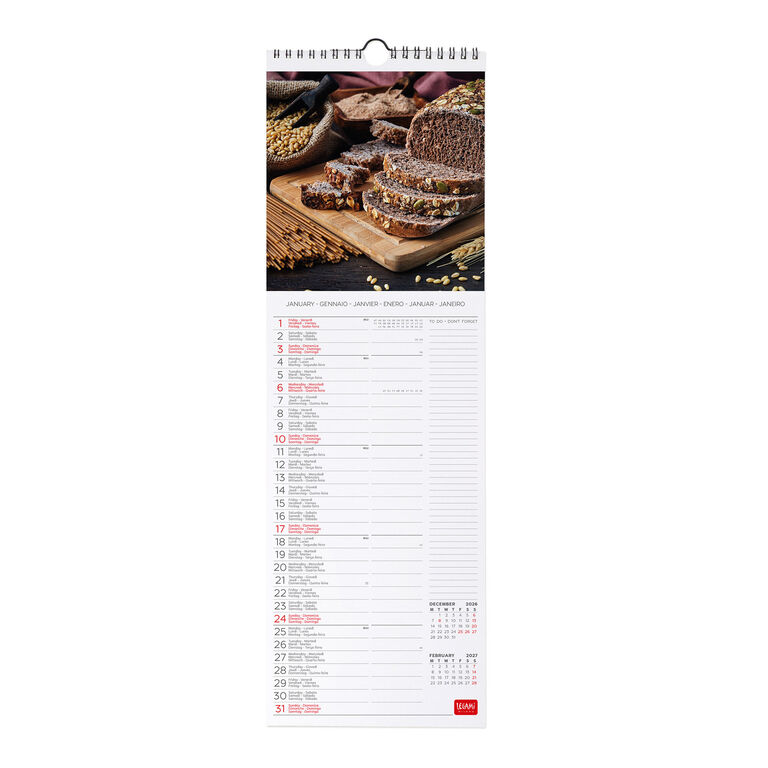 Calendario da Parete 2027 - 16 x 49 cm - Kitchen Calendario da Parete 2027 - 16 x 49 cm - Kitchen