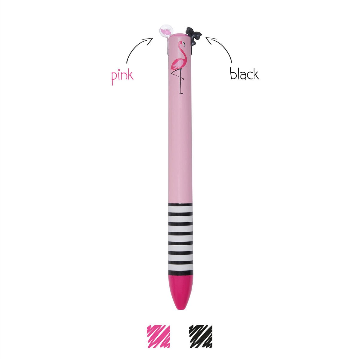 Penna a Due Colori - Click&Clack FLAMINGO