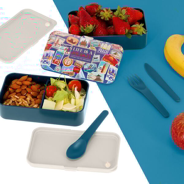 1200 ml Lunch Box - Travel Strickers - Lunch Box