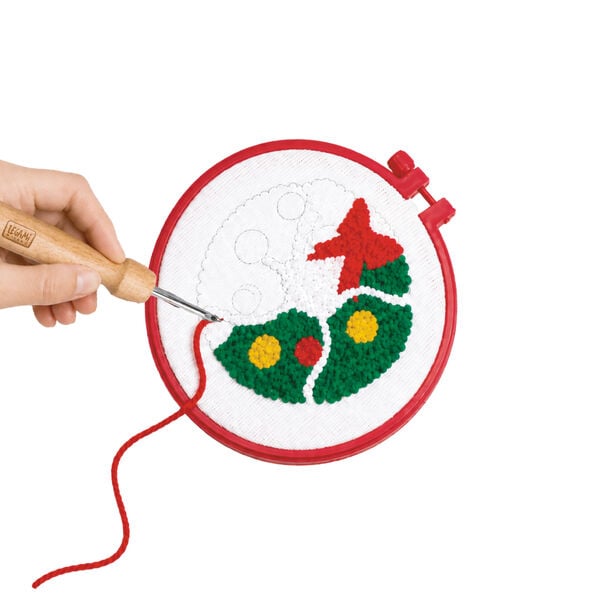 Kit per la Creazione di Decorazioni Natalizie da Appendere - Punch Needle Kit