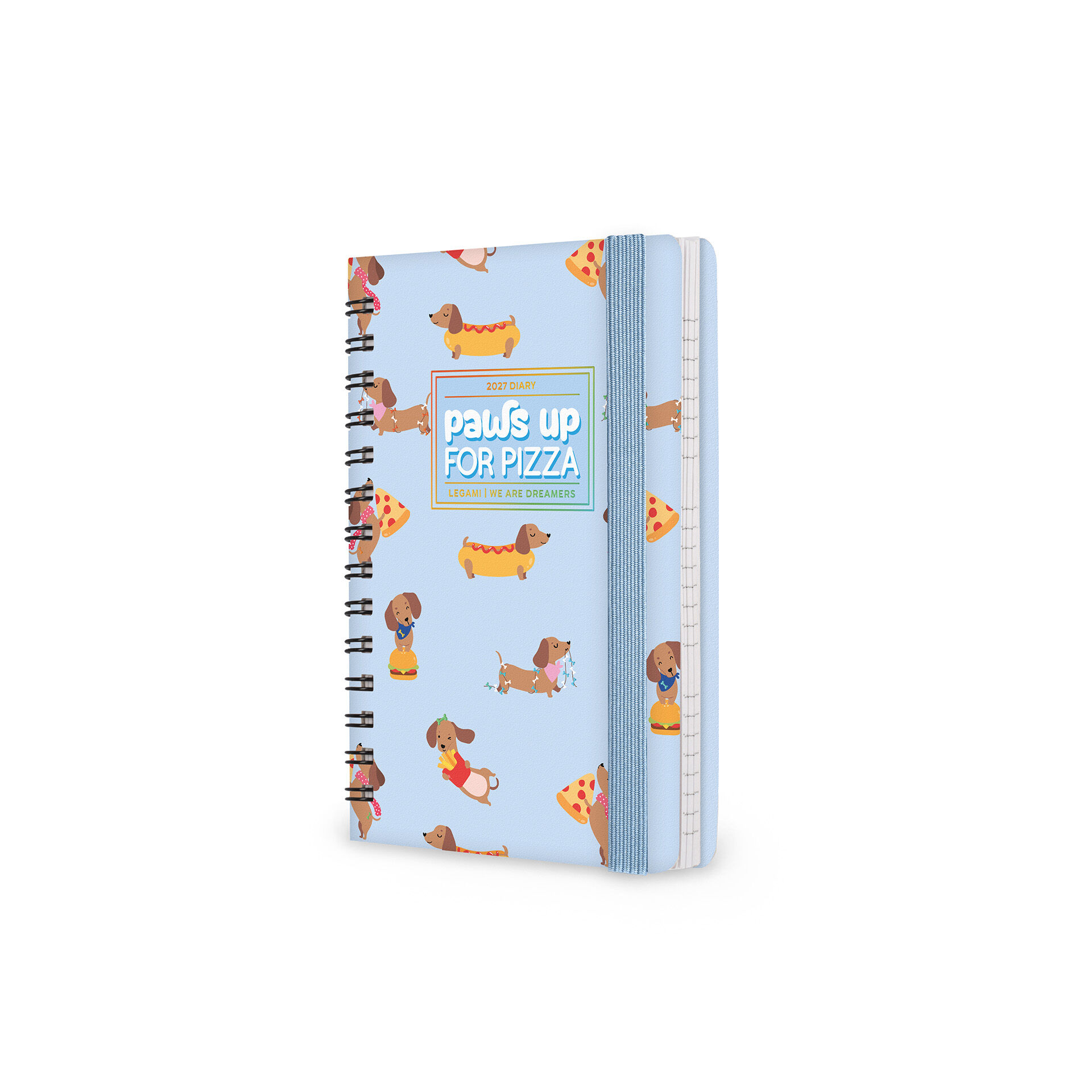 12-Month Weekly Diary - Small Spiral-Bound 2027 - Dachsund
