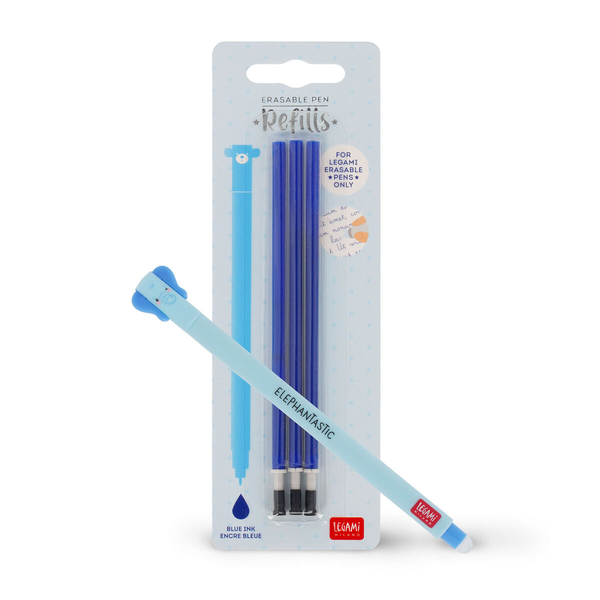 Elephant Erasable Pen Set with Blue Refill