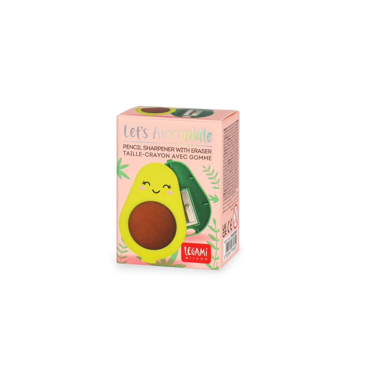 Pencil Sharpener With Eraser - Let’s Avocuddle, , zoo