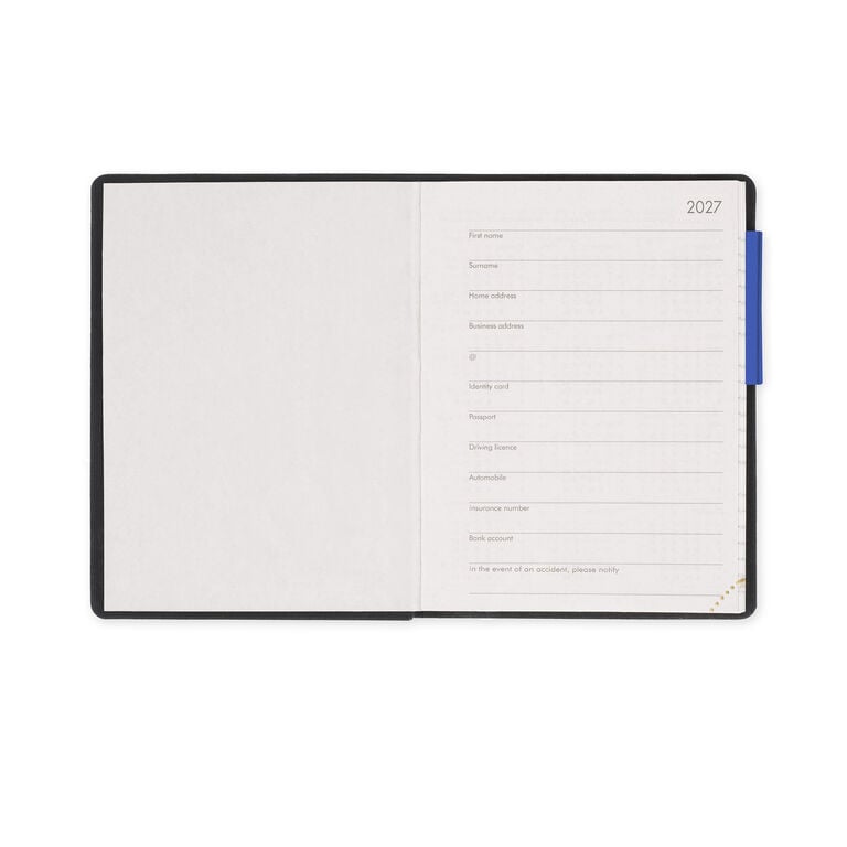 12-Month Mini Weekly Diary 2027 - Eclectic Blue
