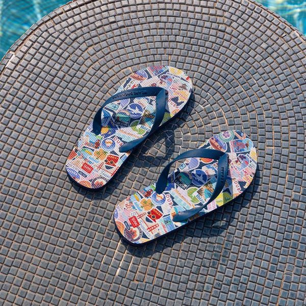 Size 44/45 Regular Travel Stickers Flip Flops