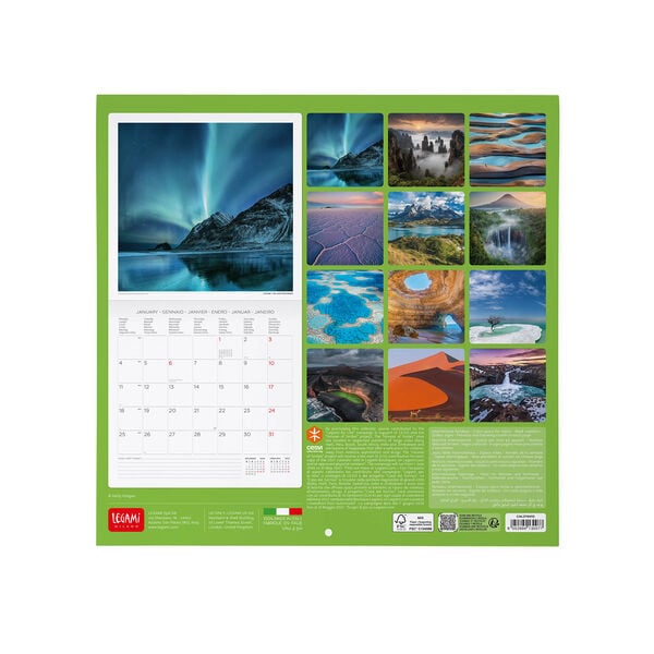 Calendario da Parete 2027 - 30 x 29 cm - Planet Earth