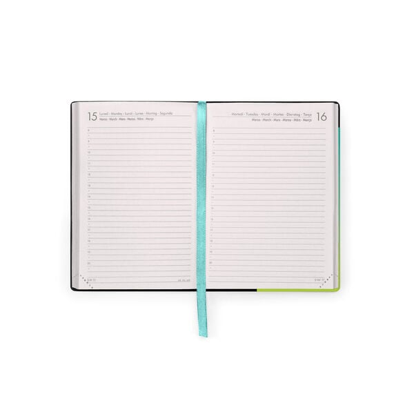 Agenda Diaria 2026/2027 16 Meses - Shades of Green - Small