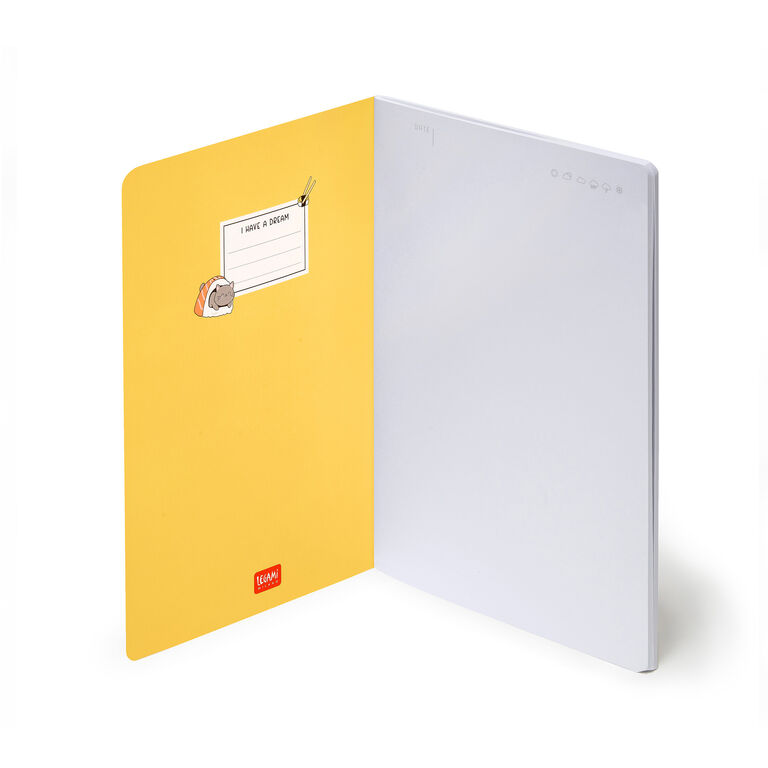 A5-Blanko-Notizbuch mit illustriertem Hardcover - Sushi Cat