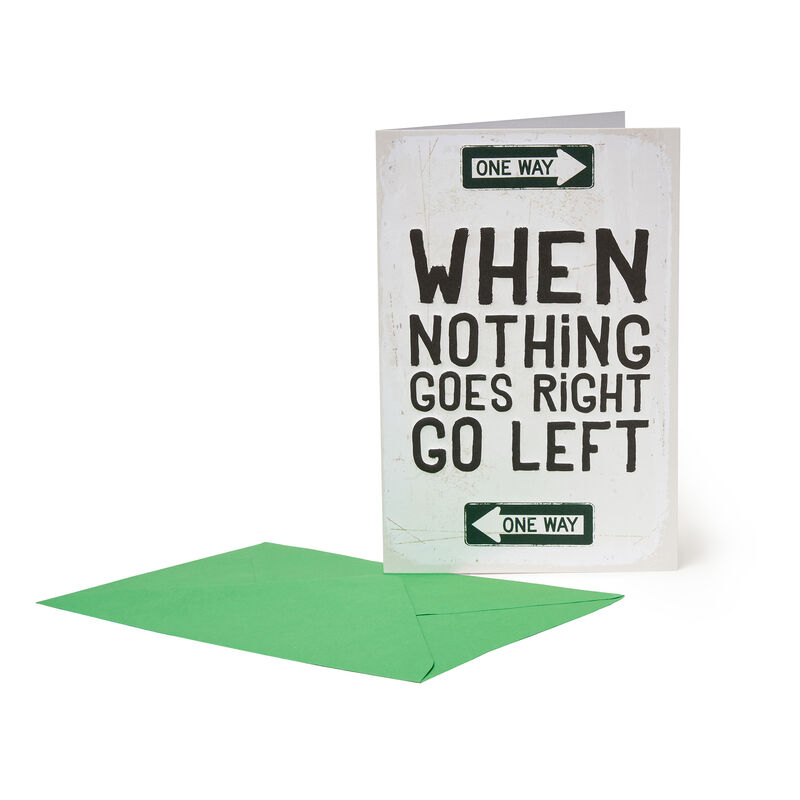 Greeting Cards - Go Left, , zoo