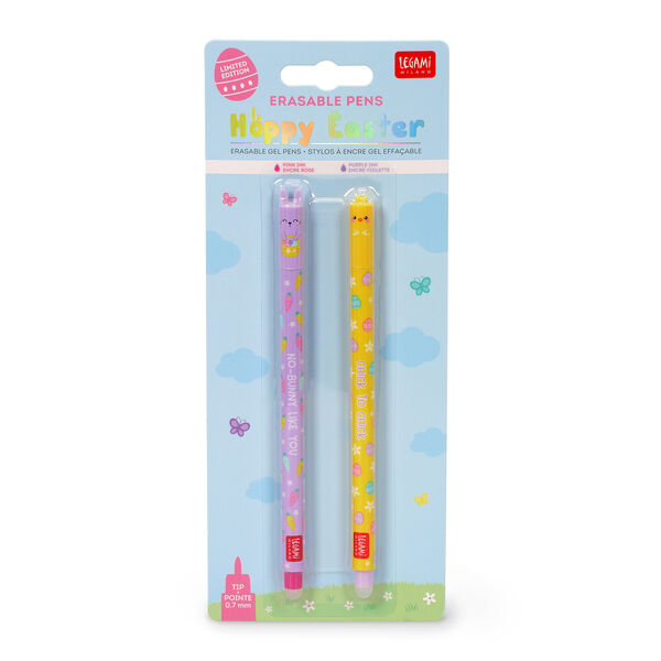 Set of 2 Erasable Gel Pens - Hoppy Easter Set of 2 Erasable Gel Pens - Hoppy Easter