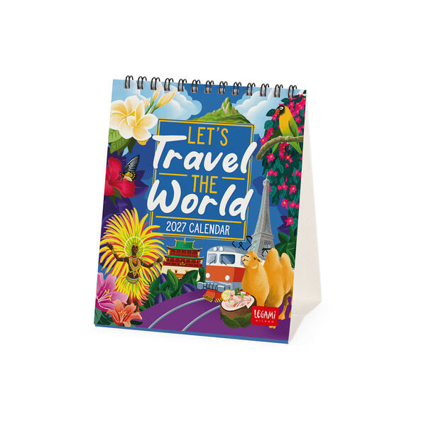 Calendario da Tavolo 2027- 12 x 14,5 cm - Let's Travel the World