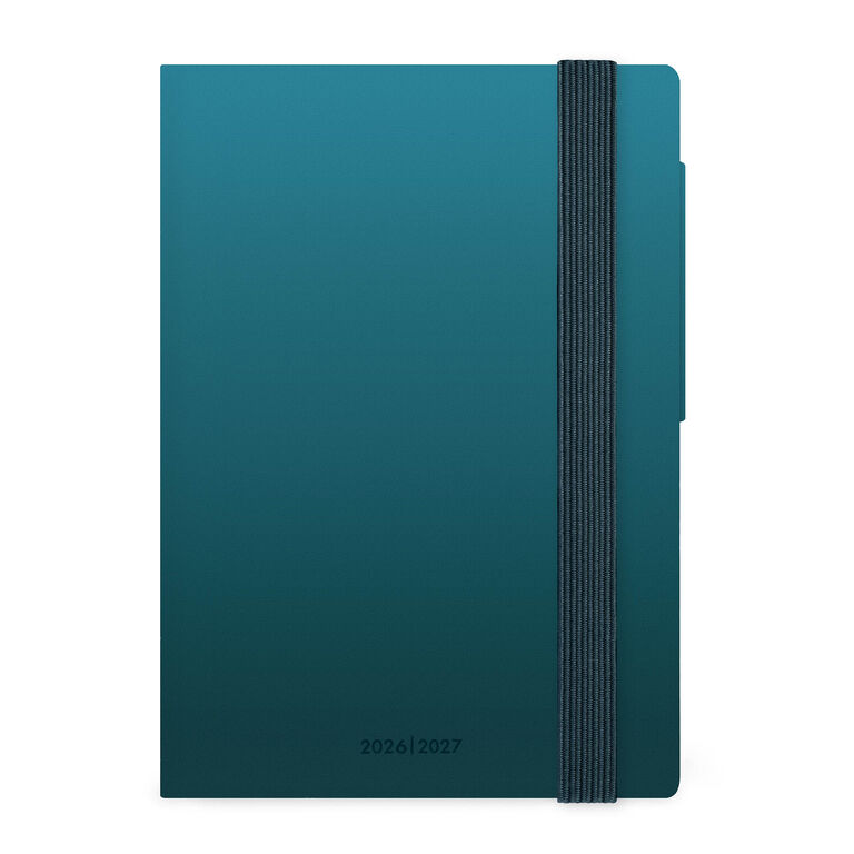 16-Month Small Weekly Diary for 2026/2027 - Deep Teal - With Notebook