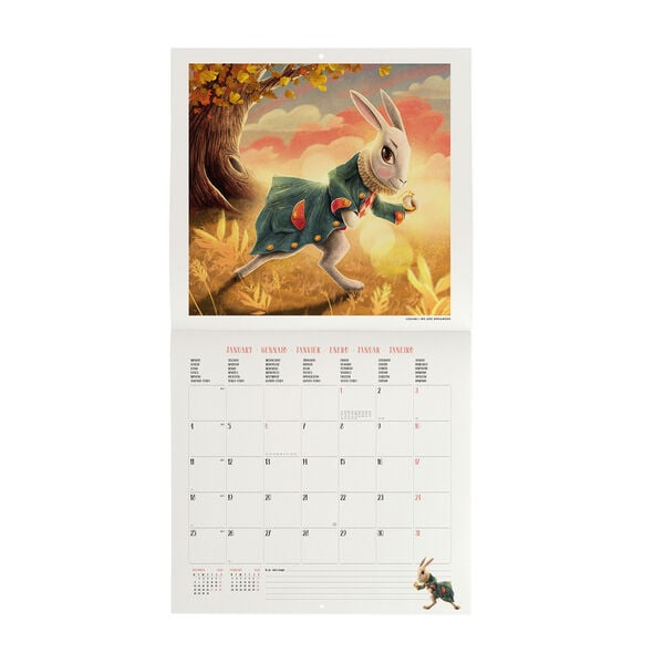 Calendario da Parete 2027 - 30 x 29 cm - Alice in Wonderland