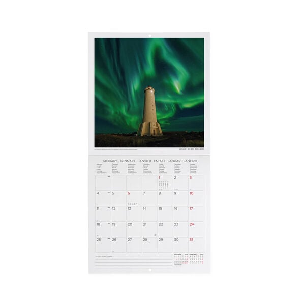 Calendario da Parete 2027 - 18 x 18 cm - Lightouses of the World