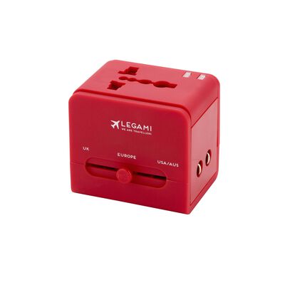 Universal Travel Adapter for Electrical Sockets - Red