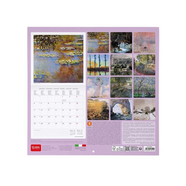 Calendario da Parete 2027 - 30 x 29 cm - Monet
