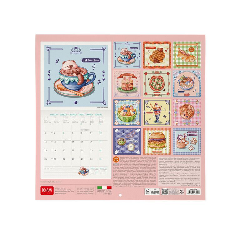 Calendario da Parete 2027 - 30 x 29 cm