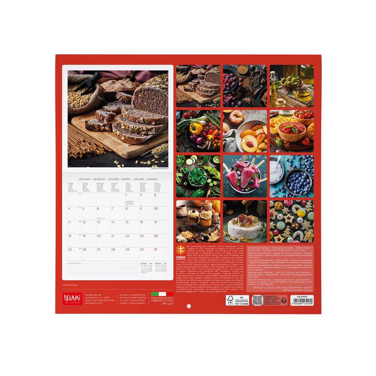Calendario da Parete 2027 - 30 x 29 cm -Kitchen Calendario da Parete 2027 - 30 x 29 cm -Kitchen