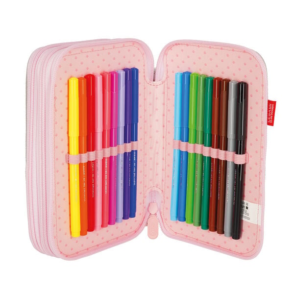 Pencil Case with Three Compartments - 3, 2, 1... Triple Fun - Kitty Pencil Case with Three Compartments - 3, 2, 1... Triple Fun - Kitty