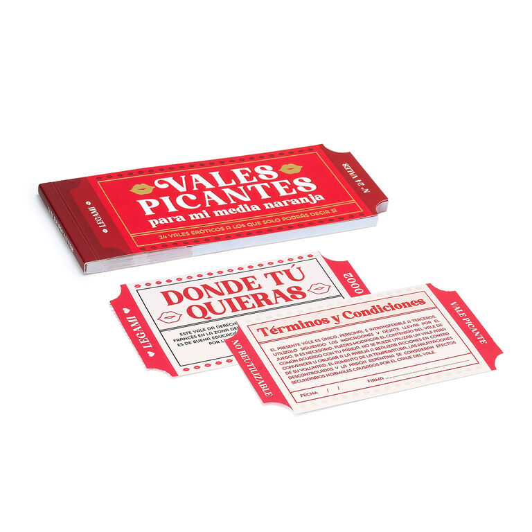 Book of 24 Sexy Vouchers - Spanish - Gift Vouchers