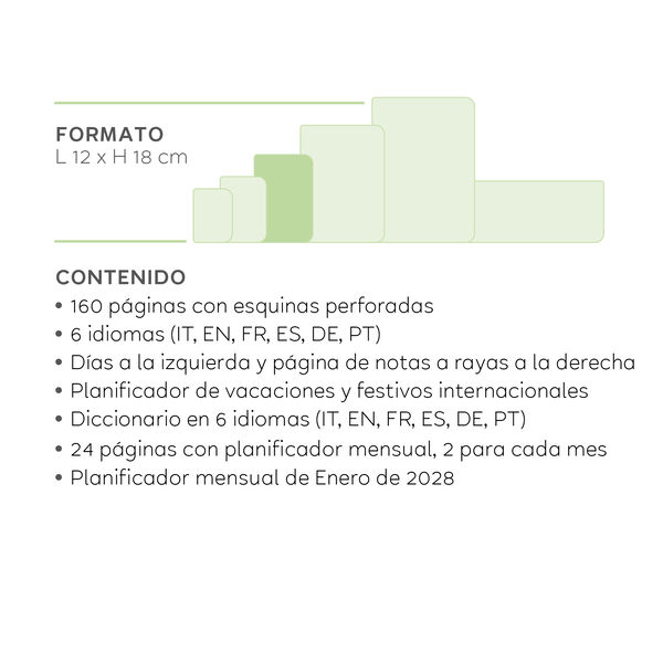 Agenda de 12 Meses Semanal Medium con Libreta 2027 - Deep Teal