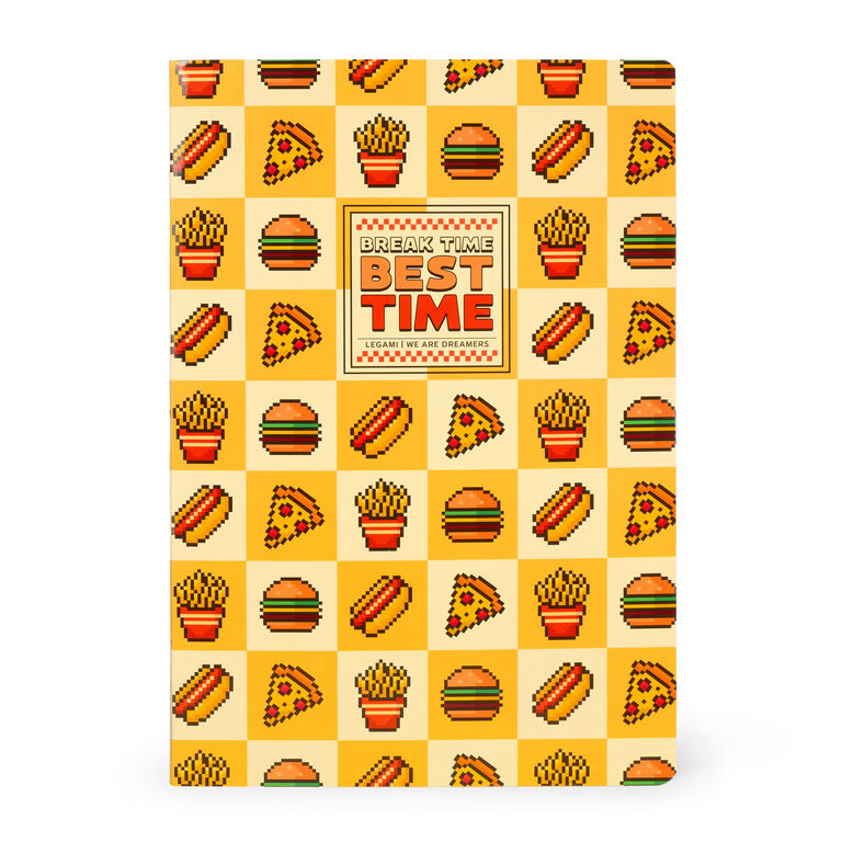 Exercise Book - A4 Notebook - 8 mm Ruled - Food Pixel Exercise Book - A4 Notebook - 8 mm Ruled - Food Pixel