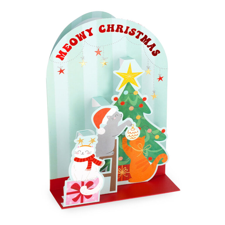 Pop-up-Weihnachtskarte Xmas Kitty - Pop-Up Greeting Card
