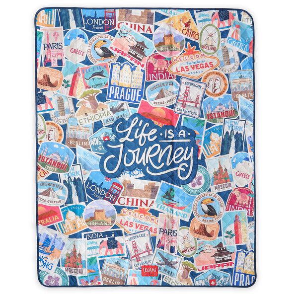 Coperta da picnic con maniglia removibile - Travel Stickers