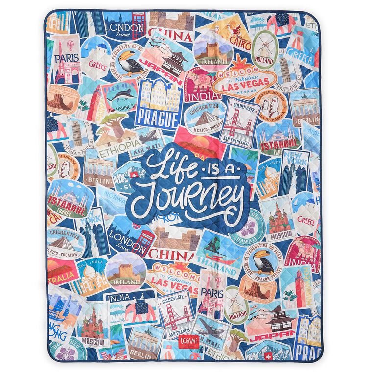 Coperta da picnic con maniglia removibile - Travel Stickers