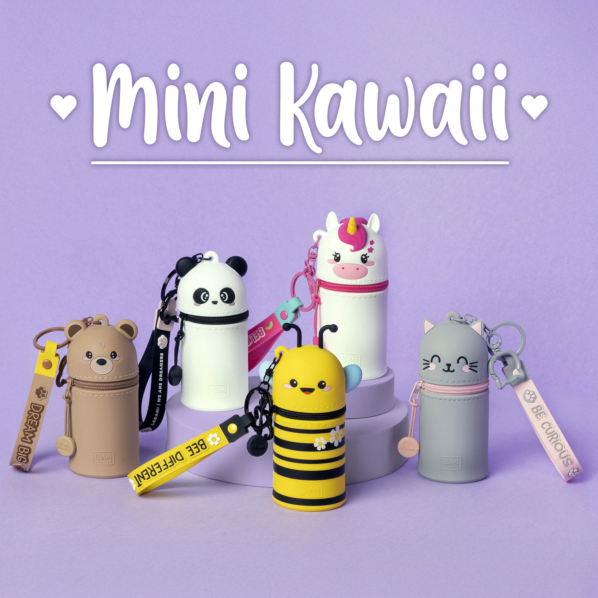 Unicorn Coin Purse with Key Ring - Mini Kawaii