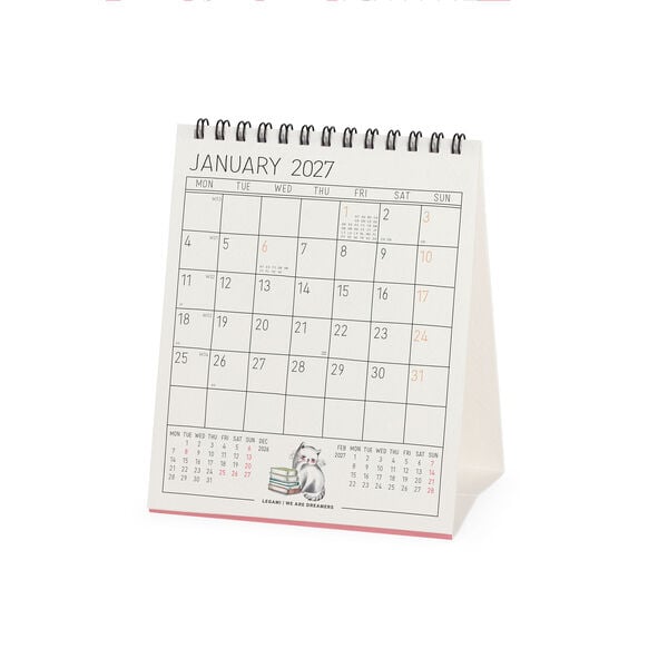 Calendario da Tavolo 2027 - 12 x 14,5 cm - Sketchy Cats