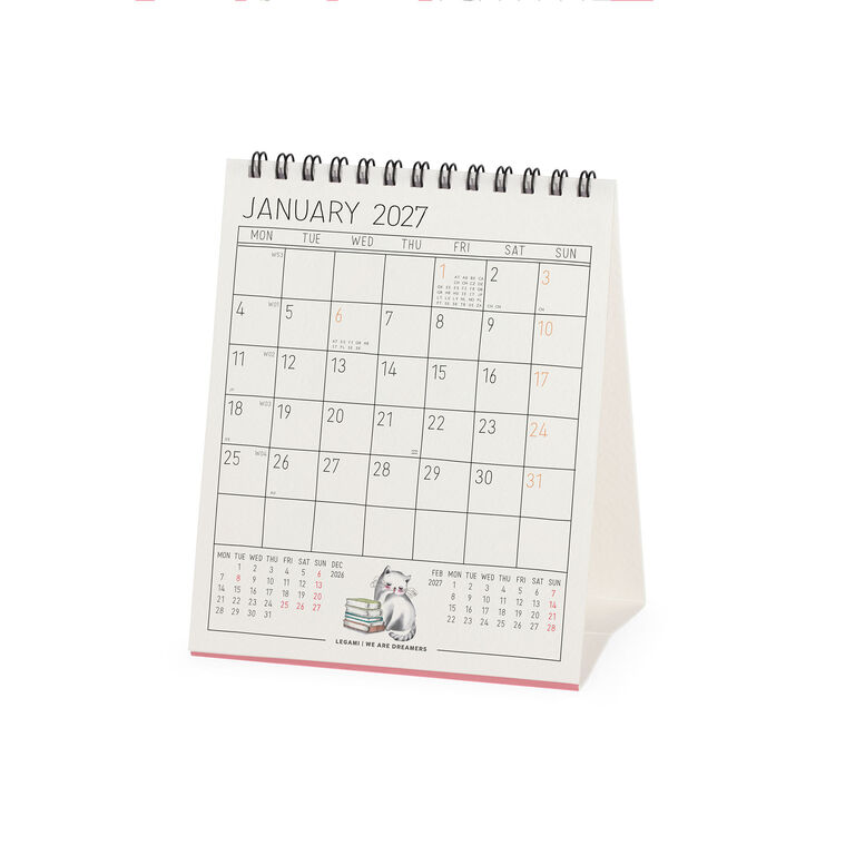 Calendario da Tavolo 2027 - 12 x 14,5 cm - Sketchy Cats Calendario da Tavolo 2027 - 12 x 14,5 cm - Sketchy Cats