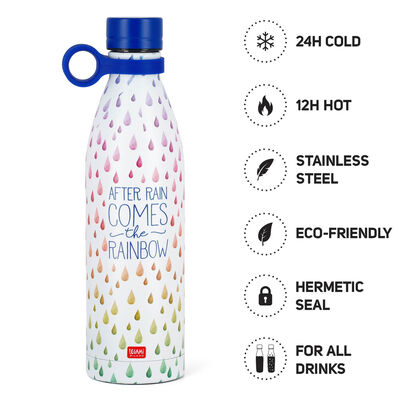 Botella de agua térmica de acero inoxidable para niños que mantiene las  bebidas calientes y frías todo el día, grande de 12 onzas. Capacidad, tapa