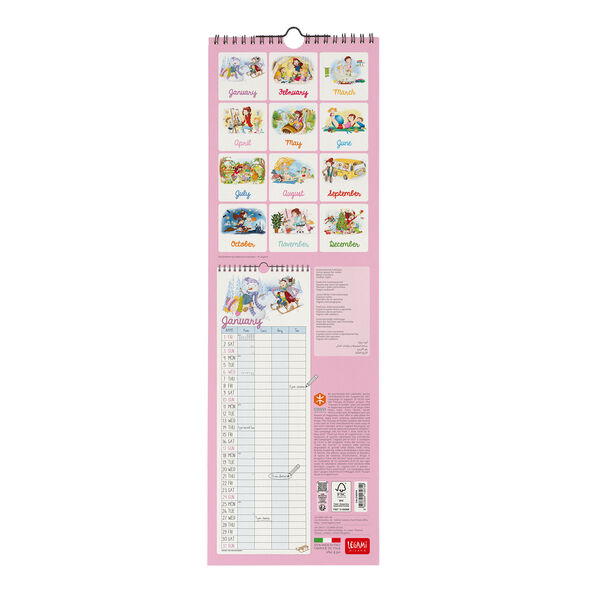 Calendario da Parete 2027 - 16 x 49 cm - Super Mum