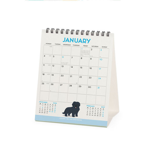 Calendario da Tavolo 2027 - 12 x 14,5 cm - Dogs of the World