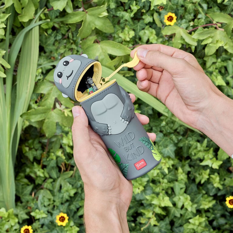 Gorilla "Wild but Kind" 2-in-1 Silicone Pencil Case - Kawaii Gorilla "Wild but Kind" 2-in-1 Silicone Pencil Case - Kawaii