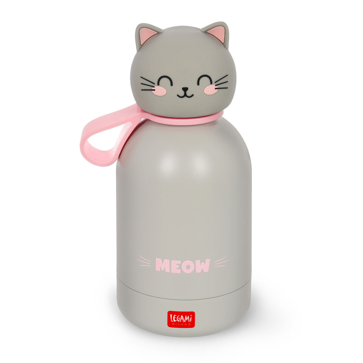 Mrs Cat - Borraccia Termica con Gattino per Bambini da Asilo