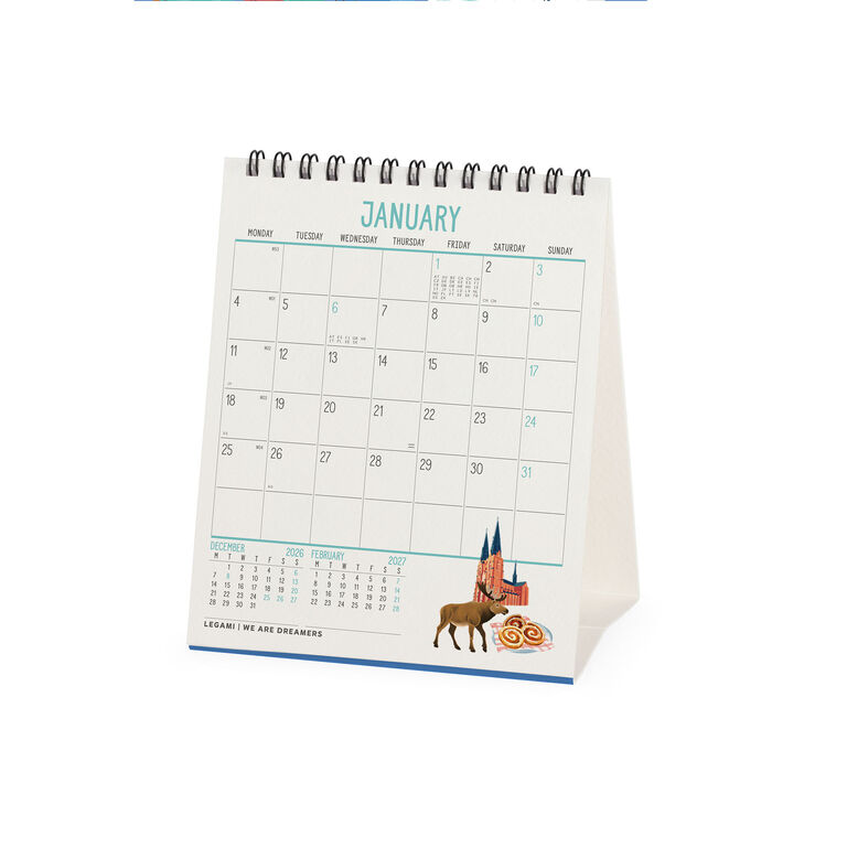 Calendario da Tavolo 2027- 12 x 14,5 cm - Let's Travel the World Calendario da Tavolo 2027- 12 x 14,5 cm - Let's Travel the World