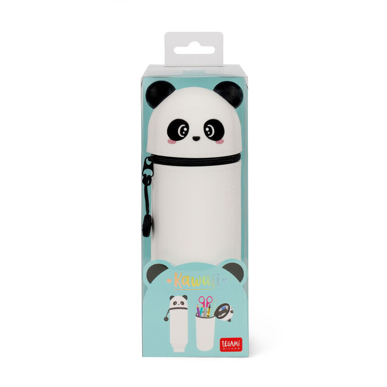Kawaii Astuccio In Silicone A Forma Di Panda 2 In 1 - Grande Capacità, Con Cerniera, Per Scuola E Ufficio
