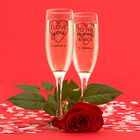 Set of 2 Champagne Flutes - Cheers to Love, , zoo