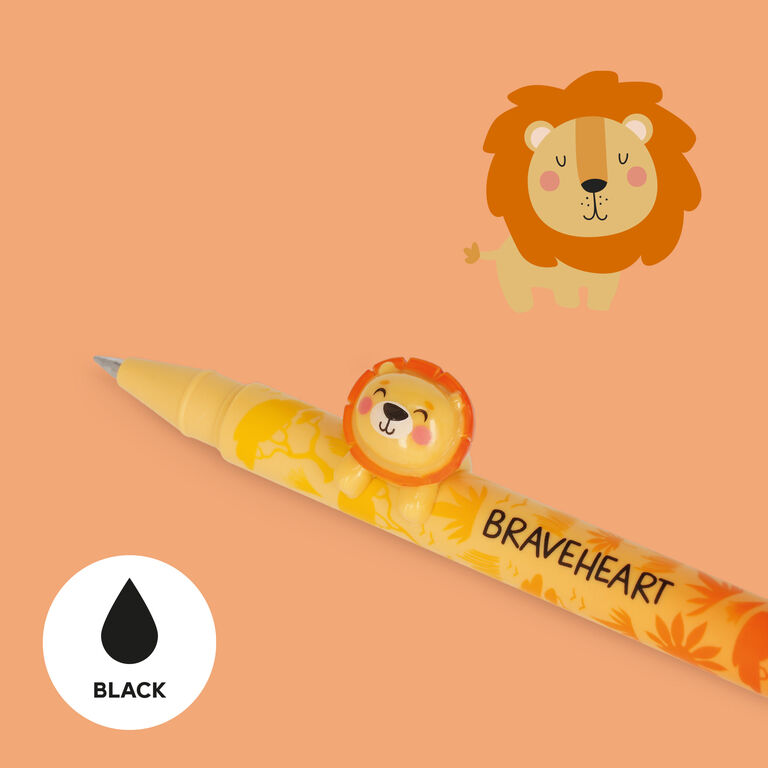 Gel Pen with "The King" Lion Animal Decoration - Lovely Friends