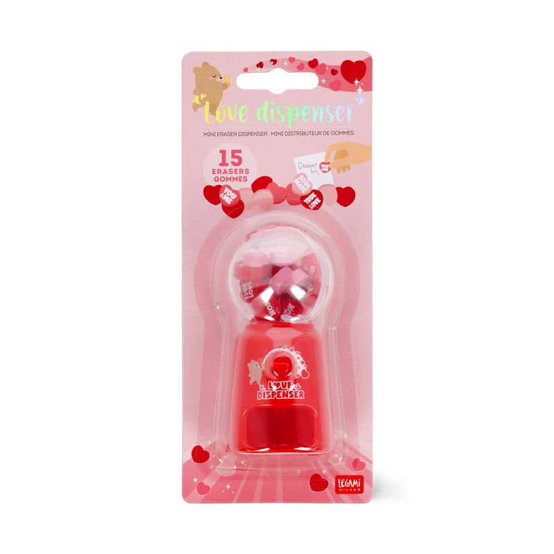 Mini Eraser Dispenser - Love Dispenser, , zoo